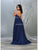May Queen - MQ1764 Ruched Halter A-Line Dress with Slit Evening Dresses