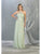 May Queen - MQ1769 Halter Neck Ruched Chiffon Long Formal Gown Bridesmaid Dresses 2 / Sage