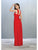 May Queen - MQ1769 Halter Neck Ruched Chiffon Long Formal Gown Bridesmaid Dresses