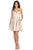 May Queen - MQ1770 Sleeveless V Neck High Waist A-Line Cocktail dress Cocktail Dresses 2 / Champagne
