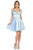 May Queen - MQ1770 Sleeveless V Neck High Waist A-Line Cocktail dress Cocktail Dresses 2 / Dusty-Blue