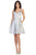 May Queen - MQ1770 Sleeveless V Neck High Waist A-Line Cocktail dress Cocktail Dresses 2 / Silver