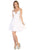 May Queen - MQ1770 Sleeveless V Neck High Waist A-Line Cocktail dress Cocktail Dresses 2 / White