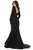 May Queen - MQ1772 Beaded Appliqued Plunging Bodice Trumpet Gown Mother of the Bride Dresses