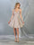 May Queen - MQ1777 Sleeveless V-Neck Glitter A-Line Dress Cocktail Dresses 2 / Rose Gold