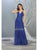 May Queen - MQ1780 Lace Up Tie Glitter A-Line Dress Evening Dresses 2 / Royal