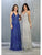 May Queen - MQ1780 Lace Up Tie Glitter A-Line Dress Evening Dresses