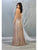 May Queen - MQ1780 Lace Up Tie Glitter A-Line Dress Evening Dresses
