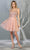 May Queen - MQ1797 Embellished Deep V-neck A-line Dress Homecoming Dresses