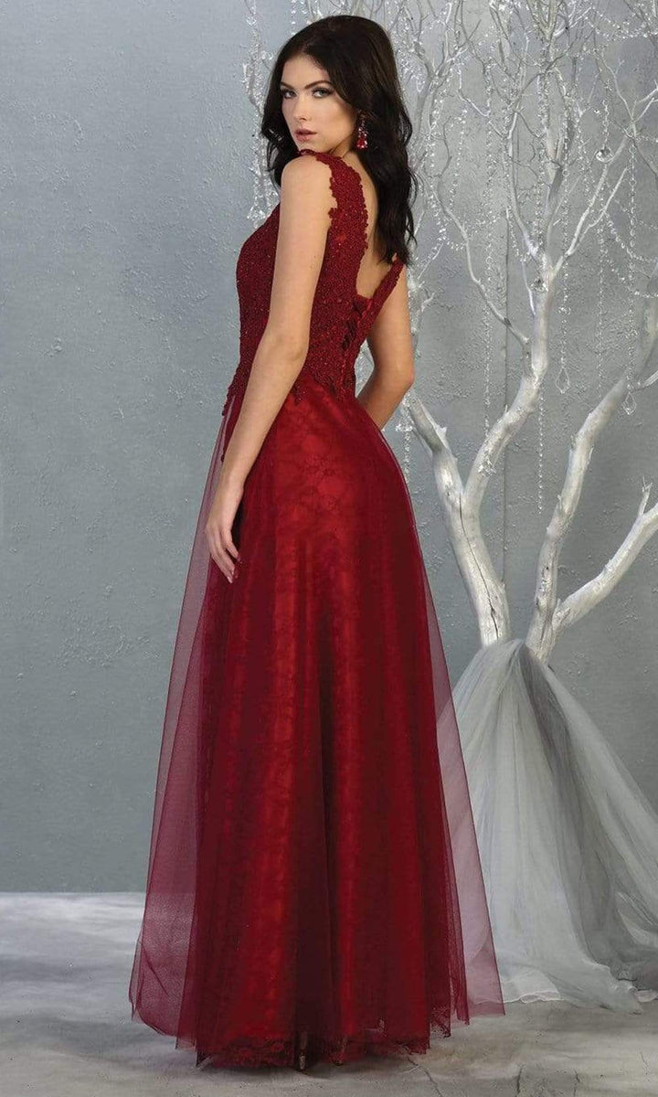 May Queen MQ1799 Embroidered A-Line Gown