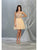 May Queen - MQ1800 Embellished Deep V-neck A-line Dress Homecoming Dresses 4 / Champagne