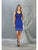 May Queen - MQ1808 Appliqued Illusion Bodice Sheath Dress Party Dresses 4 / Royal