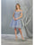 May Queen - MQ1809 Short Appliqued Off Shoulder Tulle Dress Homecoming Dresses 4 / Dusty Blue