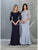 May Queen - MQ1810 Sheer Quarter Sleeve Appliqued Trumpet Dress Evening Dresses