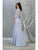 May Queen - MQ1810 Sheer Quarter Sleeve Appliqued Trumpet Dress Evening Dresses