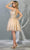 May Queen - MQ1817 Sleeveless Metallic Appliqued A-Line Dress Homecoming Dresses