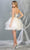 May Queen - MQ1818 Embellished Plunging V-neck A-line Dress Homecoming Dresses