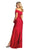 May Queen - MQ1825 Off-Shoulder High Slit Long Dress Evening Dresses
