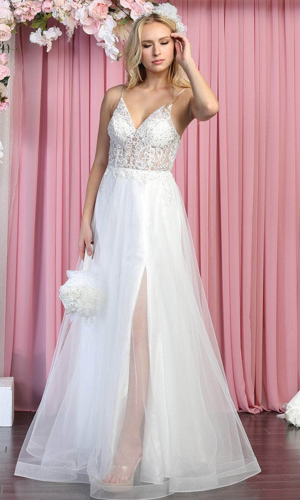 white pleated classic strapless sleeveless a line maxi dress May Queen MQ1830