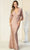 May Queen MQ1831 - Tulip Sleeve Sheath Evening Dress Special Occasion Dress 6 / Mauve