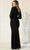 May Queen MQ1831B - Long Sleeve V Neck Evening Dress Evening Dresses