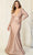 May Queen MQ1833 - Plunging Trumpet Evening Dress Special Occasion Dress