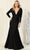 May Queen MQ1833 - Plunging Trumpet Evening Dress Special Occasion Dress 4 / Black
