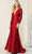 May Queen MQ1833 - Plunging Trumpet Evening Dress Special Occasion Dress