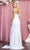 May Queen MQ1834 - Sash Draped Evening Dress In White