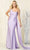 May Queen MQ1834 - Sash Draped Evening Dress In Purple