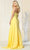 May Queen MQ1834 - Sash Draped Evening Dress Special Occasion Dress