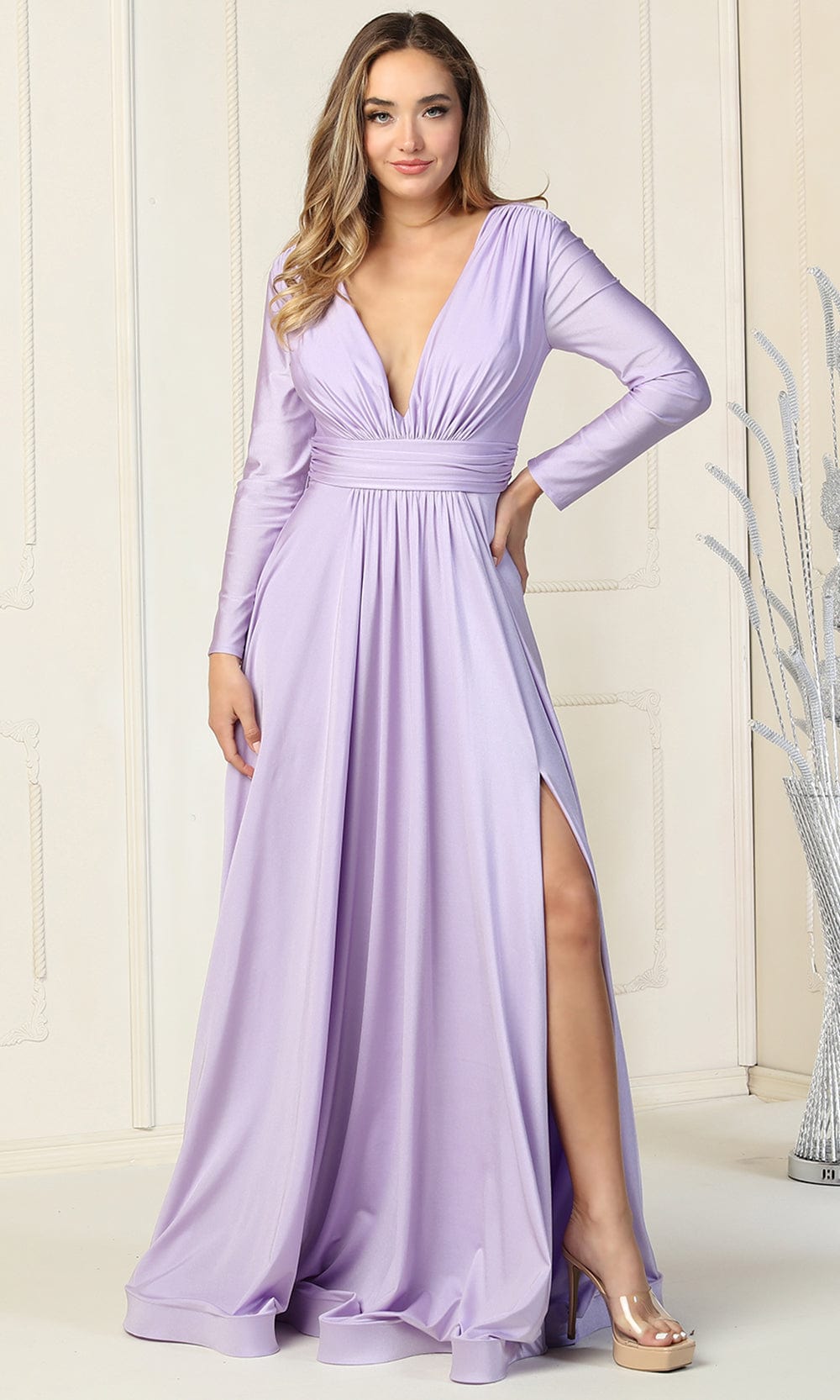 May Queen MQ1835 - Ruched A-Line Evening Dress – Couture Candy