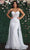 May Queen MQ1837 - Strapless Corset Bodice Sheath Gown Special Occasion Dress 2 / White