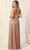 May Queen MQ1841 - Surplice Bodice Stretch Glittered Formal Gown Special Occasion Dress
