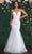 May Queen MQ1842 - Floral Beaded Plunging V-Neck Mermaid Gown Special Occasion Dress