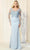 May Queen MQ1847 - Illusion Bateau Formal Gown Special Occasion Dress 4 / Dustyblue