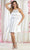 May Queen MQ1851 - High Halter Cocktail Dress Special Occasion Dress 2 / Ivory