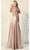 May Queen MQ1852 - Quarter Sleeve Sequined Long Dress Evening Dress