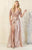 May Queen MQ1852 - Quarter Sleeve Sequined Long Dress Evening Dresses