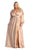 May Queen MQ1857 - Split Bishop Sleeve Formal Dress Evening Dresses 4 / Mocha