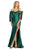 May Queen MQ1858 - Off Shoulder Evening Gown Prom Dresses 4 / Huntergreen