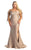 May Queen MQ1858 - Off Shoulder Evening Gown Prom Dresses 4 / Mocha