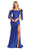 May Queen MQ1858 - Off Shoulder High Slit Gown Prom Dresses 2 / Royal