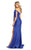 May Queen MQ1858 - Off Shoulder High Slit Gown Prom Dresses