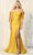 May Queen MQ1858B - Off Shoulder Evening Gown Prom Dresses 22 / Mustard