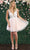 May Queen MQ1863 - Embroidered A-Line Cocktail Dress Special Occasion Dress 2 / Blush/Ivory