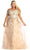 May Queen MQ1867 - Embroidered Accented Evening Gown Prom Dresses 4 / Gold
