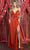 May Queen MQ1869 - Ruched Satin Prom Dress with Slit Prom Dresses 4 / Rust