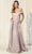 May Queen MQ1876 - Glitter Off Shoulder Prom Dress Special Occasion Dress 4 / Rose Gold