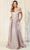 May Queen MQ1876B - Glitter Off Shoulder Prom Dress Prom Dresses 22 / Rosegold